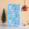 8PCS Christmas Kraft Paper Bags Snowman Gift Wrapping  Party Favors Decoration