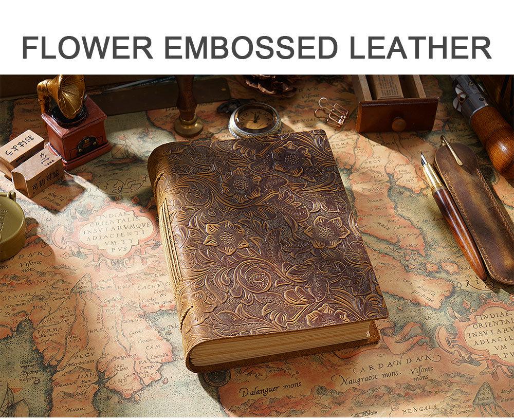 Caiet de schițe din piele naturală, lucrat manual: Caiet și jurnal retro din piele de vacă