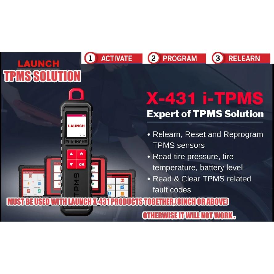 LAUNCH X-431 i-TPMS TPMS Reifendrucksensor Wiederlernwerkzeug, Aktivierung/Wiederlernen/Programmierung von Sensoren Funktioniert mit X431 Scanner