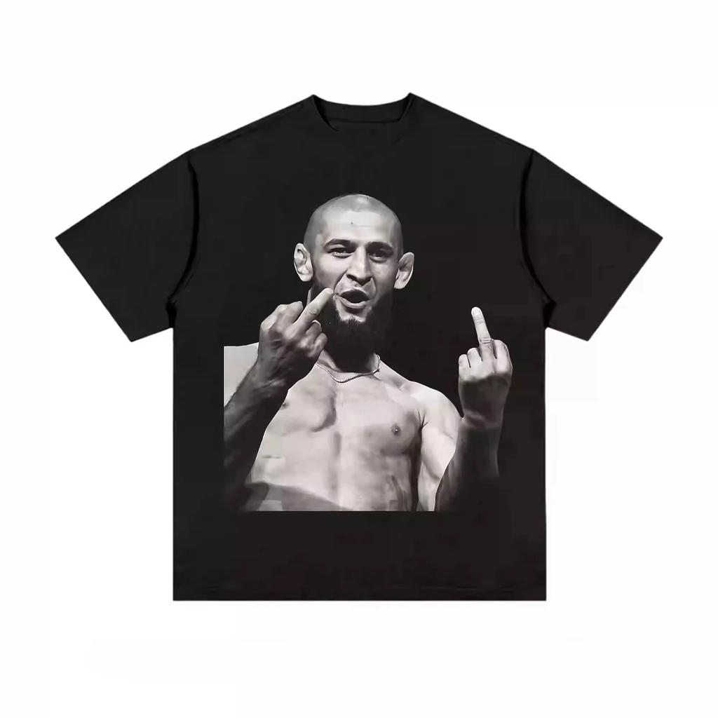 New Retro Trend Portrait Classic Ufc Star Print Women‘s Men's T-shirt Oversized Cotton Fashion Y2K Top Summer Short Sleeve Clothing Tee