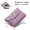 Women's Small Genuine Leather Coin Purse - Top Layer Cowhide Litchi Grain Cover Wallet