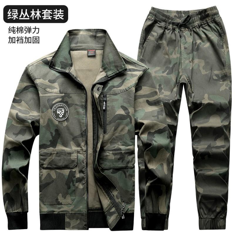 

Camouflage Men s Work Suit Multi-pocket Wear-resistant Casual Welder Anti-scalding Elastic 180 yards recommended 140-160 kg