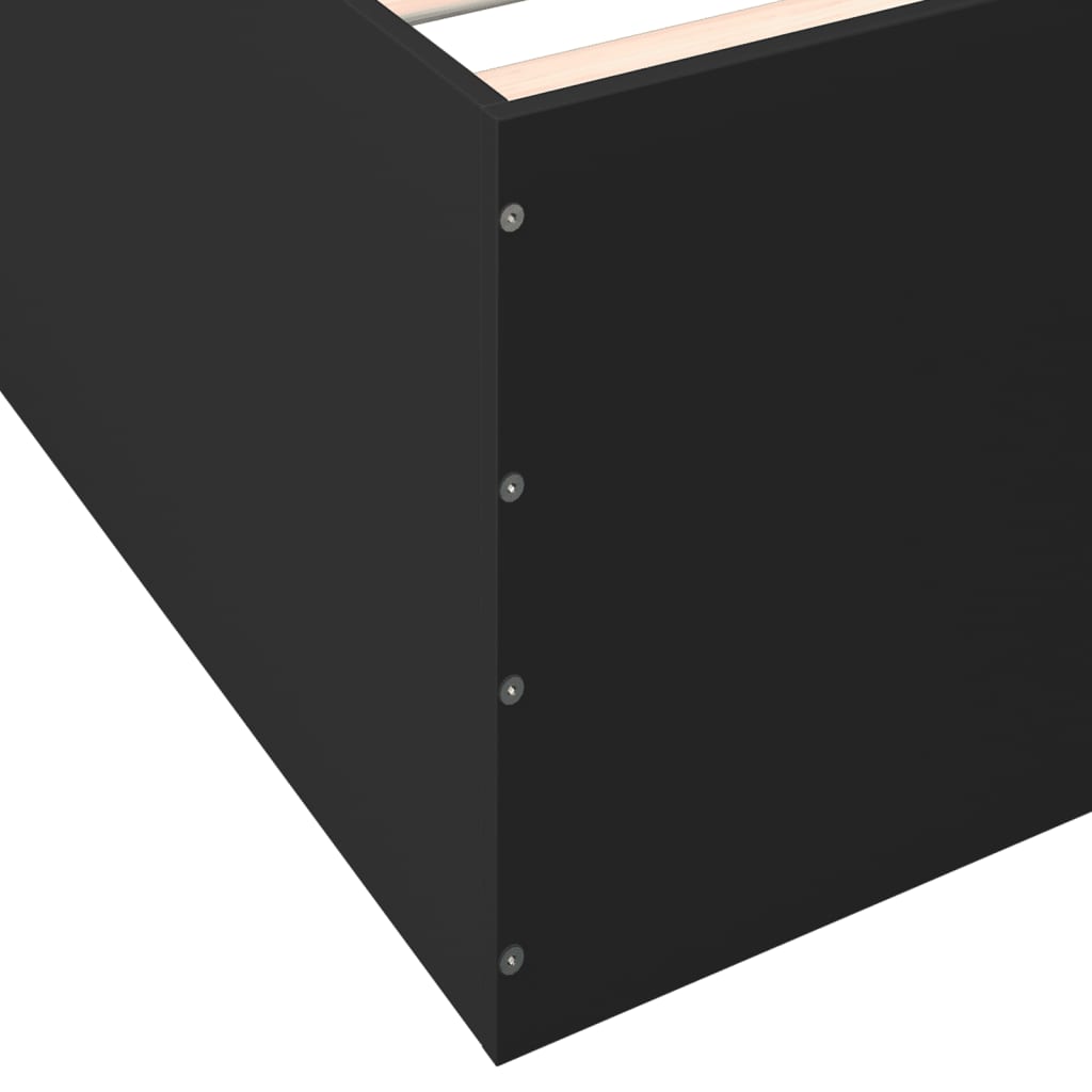 Bed Frame Black 120x200 cm Particleboard