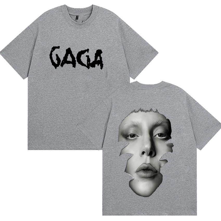 Lady Gaga The Mayhem Ball Tour 2025 Graphic T-Shirts Unisex Women Casual 100% Cotton Short Sleeve T Shirt Hip Hop Clothing T-shirt