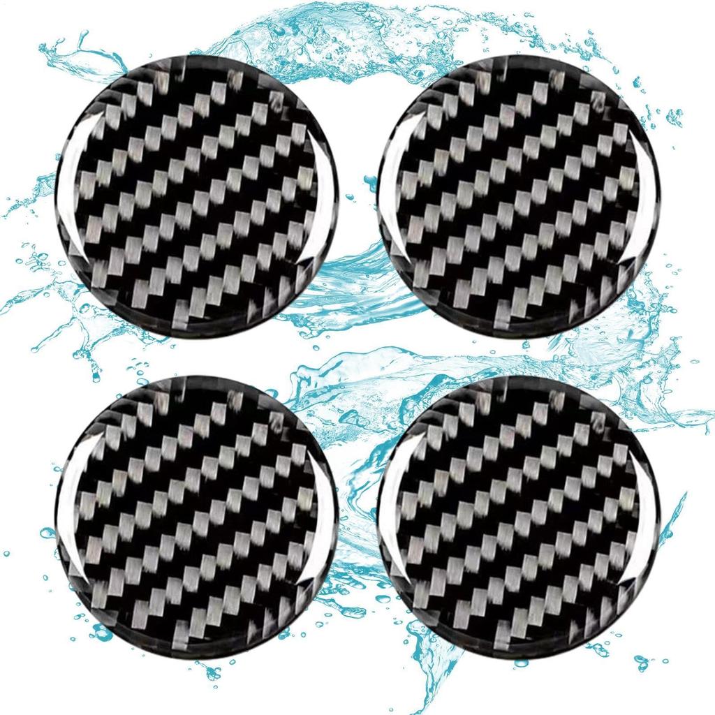 4 Pcs Exterior Door Key Cover, Creative Car Keyhole Carbon Fiber Sticker Multi-functional Decorative