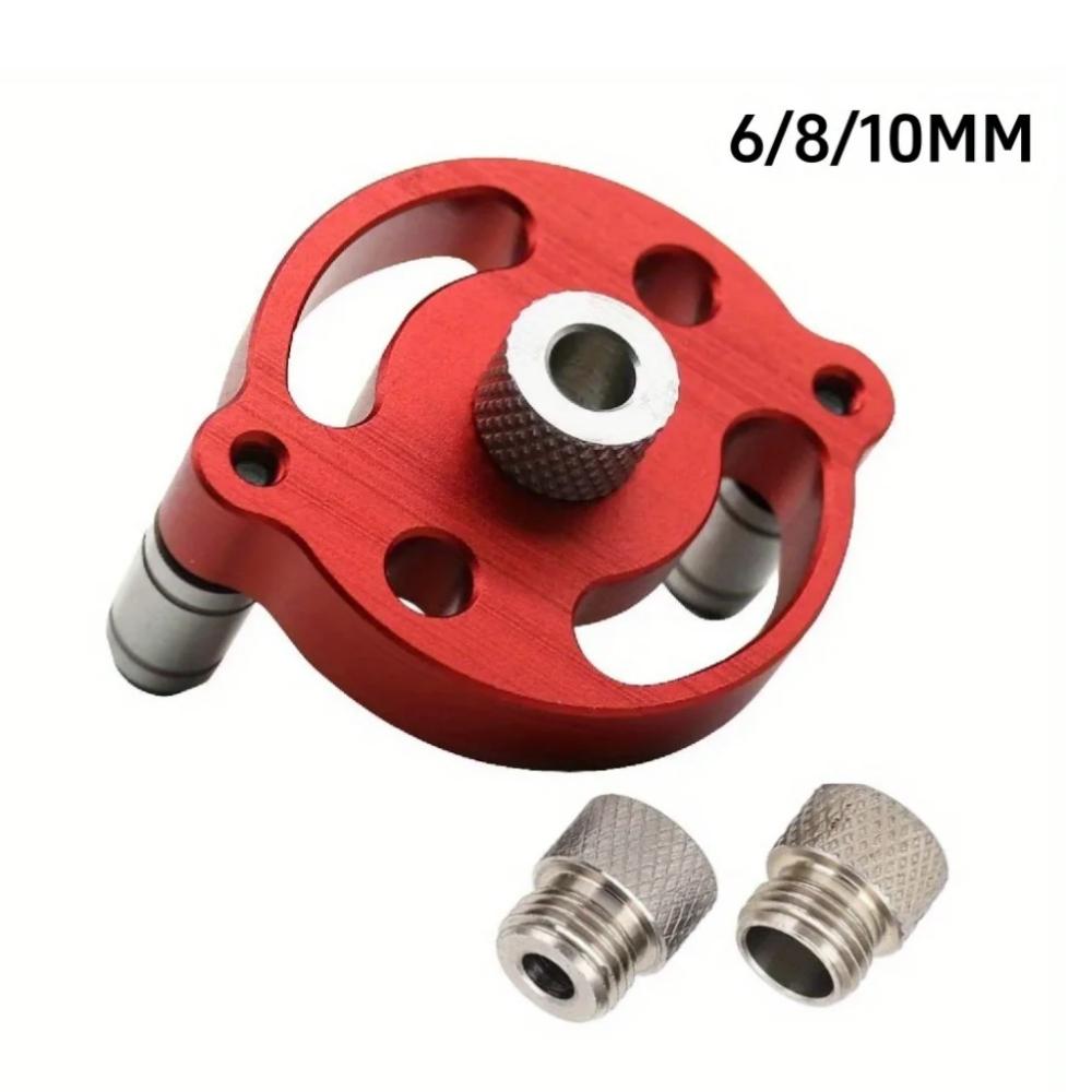 3-10mm Woodworking Self-Centering Dowel Jig Handheld Drill Guide Locator Straight Holes Wood Panel Hole Puncher Locator Tool