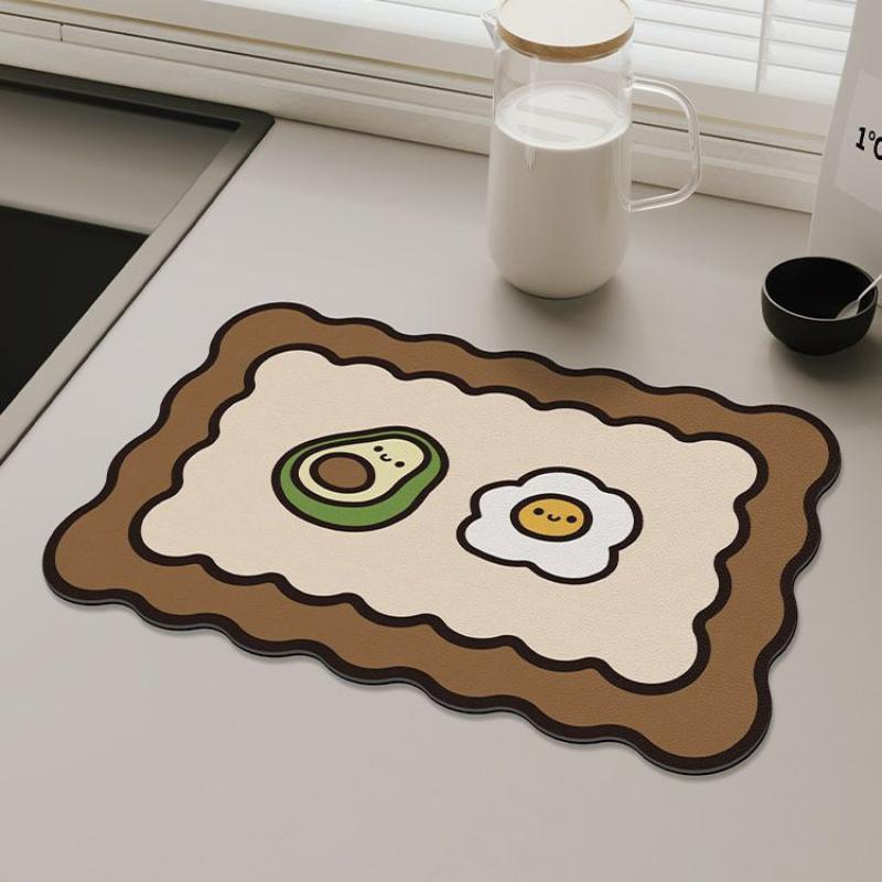 Water Absorbent Table Mats Creative Modern Kitchen Decoration Anti-slip Waterproof Oil-proof Placemats Coffee Cup Pads Household