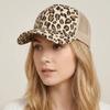 Adjustable Visor Hat Breathable Mesh Peaked Hat Fashion Leopard Print Baseball Cap  Sports