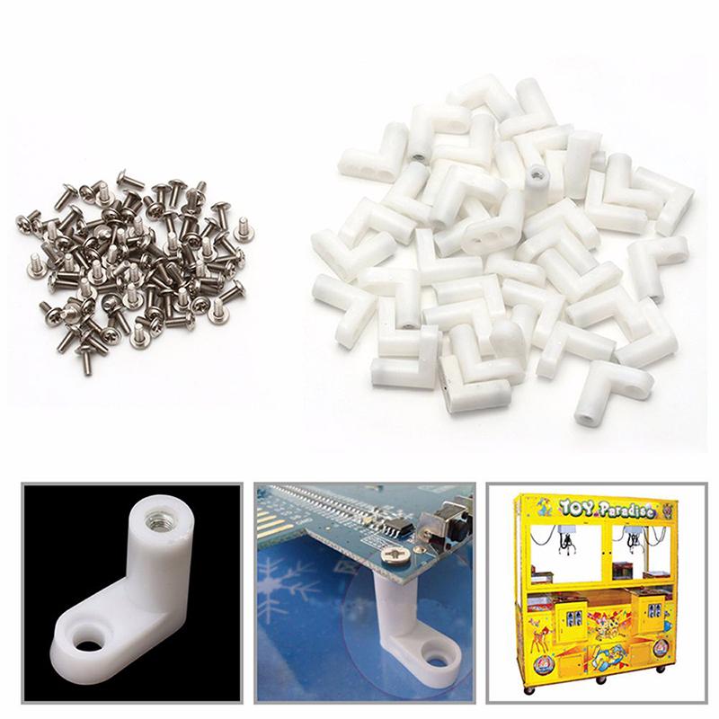 10Set Pcb Type Mounting Feet With Screws For Motherboard Fixed Host Fixing Feet L Right Angle Bracket Fixing Feet Fittings