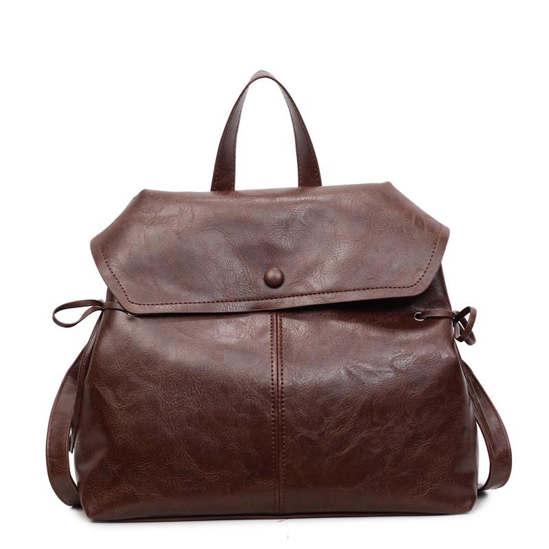 

Рюкзак большой вместимости 2025 лето новый учебный рюкзак сумка для отдыха и путешествий в зарубежном стиле рюкзак для отдыха темно-коричневого