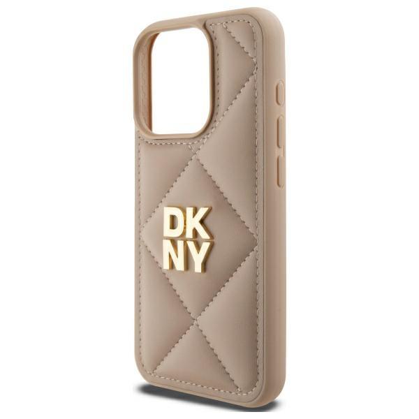 Dkny Dkhcp15Lpqdsle Iphone 15 Pro 6.1   Beżowy/Beige Quilted Stack Logo