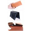 [FashionBerry] brown long wallet men's wallet genuine leather leather crocodile Croco bi-fold Thin thin wallet large capacity fastener ladies wallet