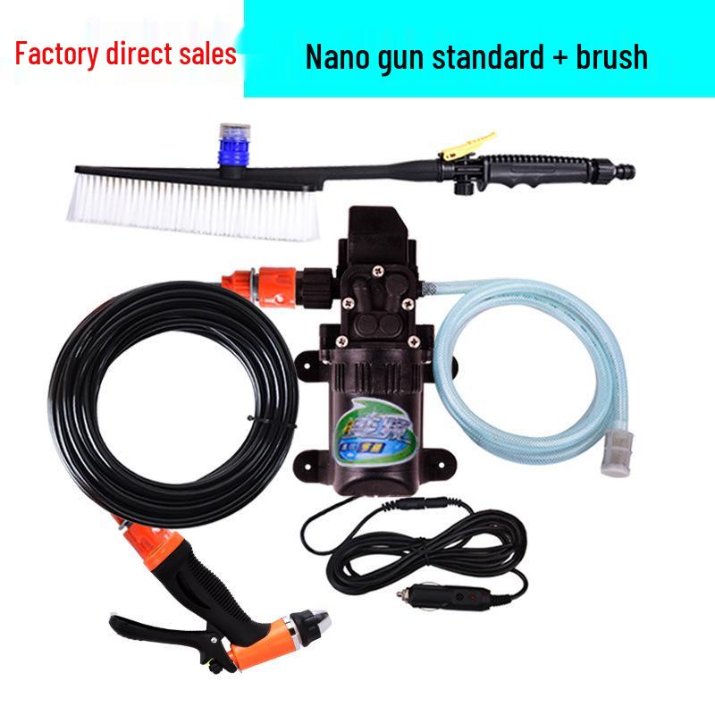 12V Portable High-Pressure Car Washer with 220V Electric Water Pump and Brush