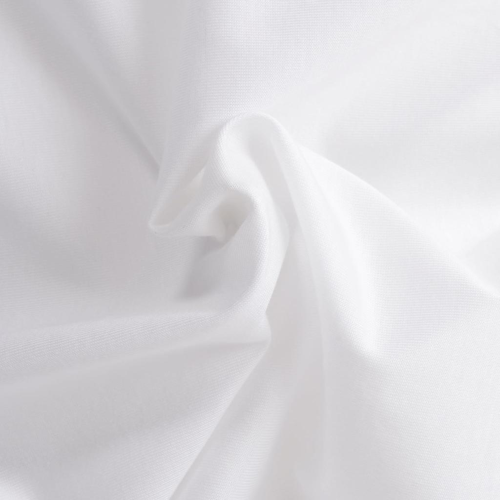 Sinacova Men's Short Sleeve T-Shirt, 100% Cotton, Mercerized High-Gauge Flock Print, Anchor Embroidery, Size L (24110570) (White)