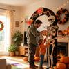 2 Pcs Halloween Led Glowing Eyes With Sound Sensor Light Up Skeleton Eyes Horror Diy Eyes For Masks Pumpkins Tombstones Props