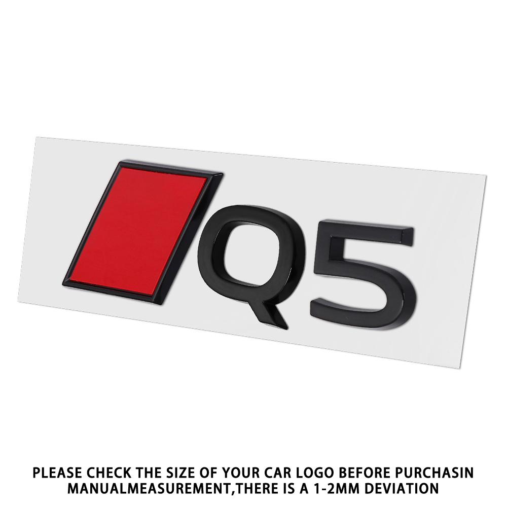 Aluminum ABS Car Styling Rear Trunk Badge Emblem Sticker Auto Accessories For Audi Q3 Q4 Q5 Q6 Q7 Q8 Sline TT RS S Quattro S3 S5