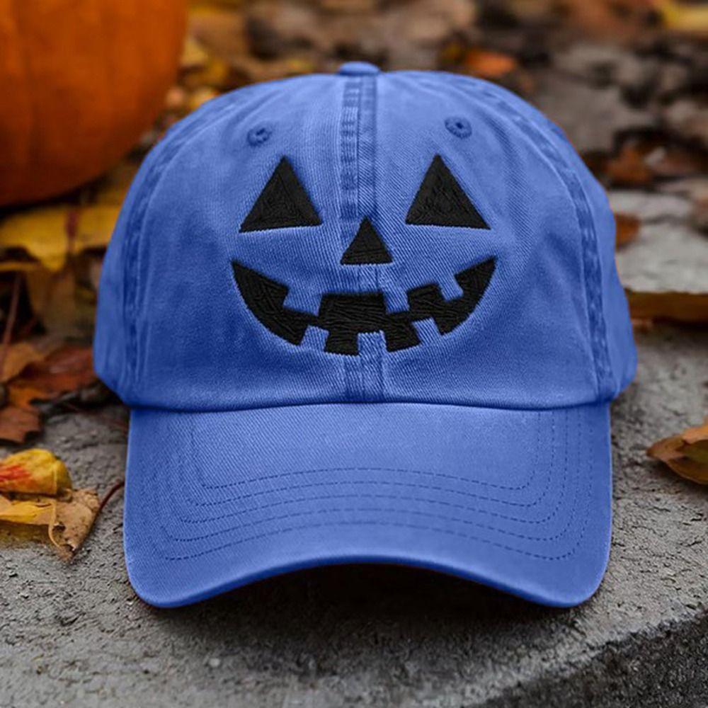 UV Protection Embroidered Pumpkin Hat Breathable Sunshade Cap Fashion Halloween Baseball Cap Party