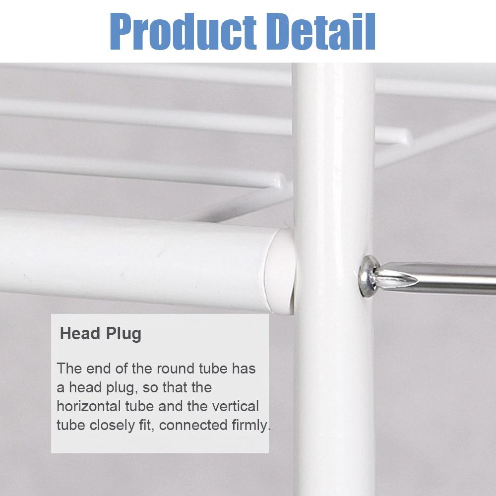 3 Tier Over Bathroom Storage Rack Solid Anti-rust Non-slip Toilet Storage Rack Laundry Washing Machine Space Saver