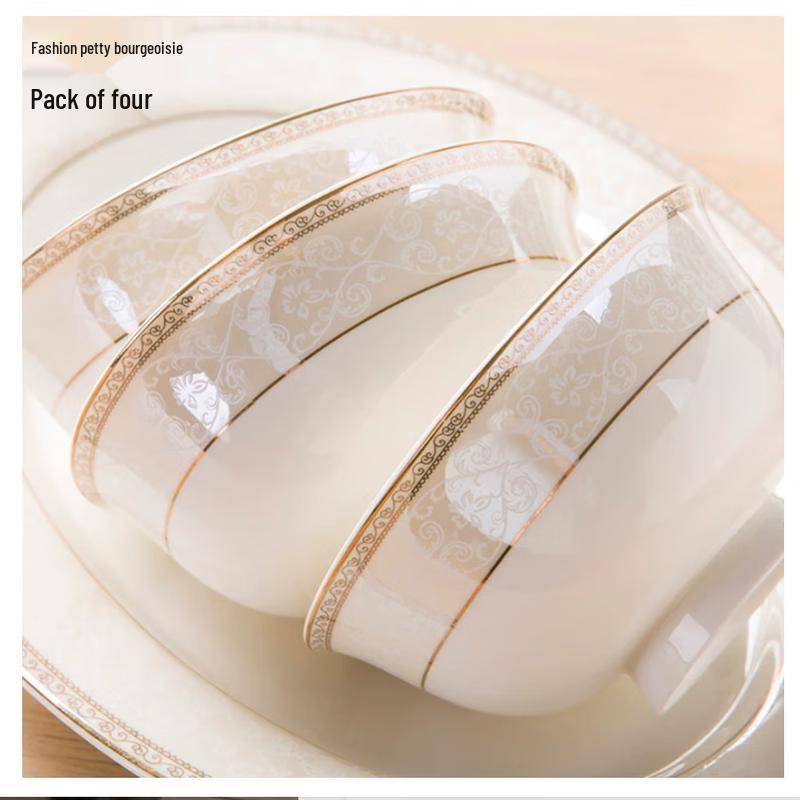 Jingdezhen Light Luxury Ceramic Dining Set