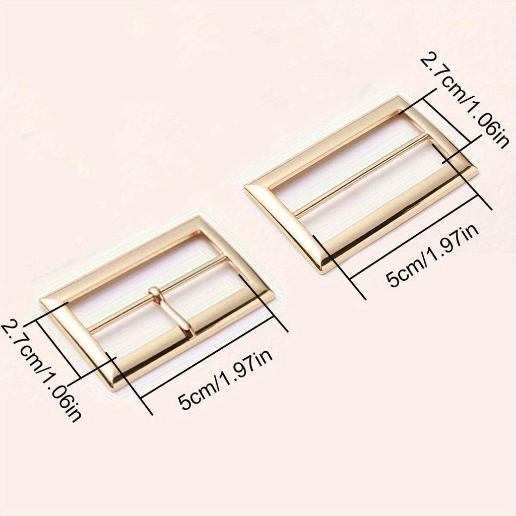 4pcs Adjustable Metal Three-Speed Buckle Set Windbreakers, Satchels, and Backpacks - Fashionable Suspender Lock Buckles In Silvery, Black, and Golden