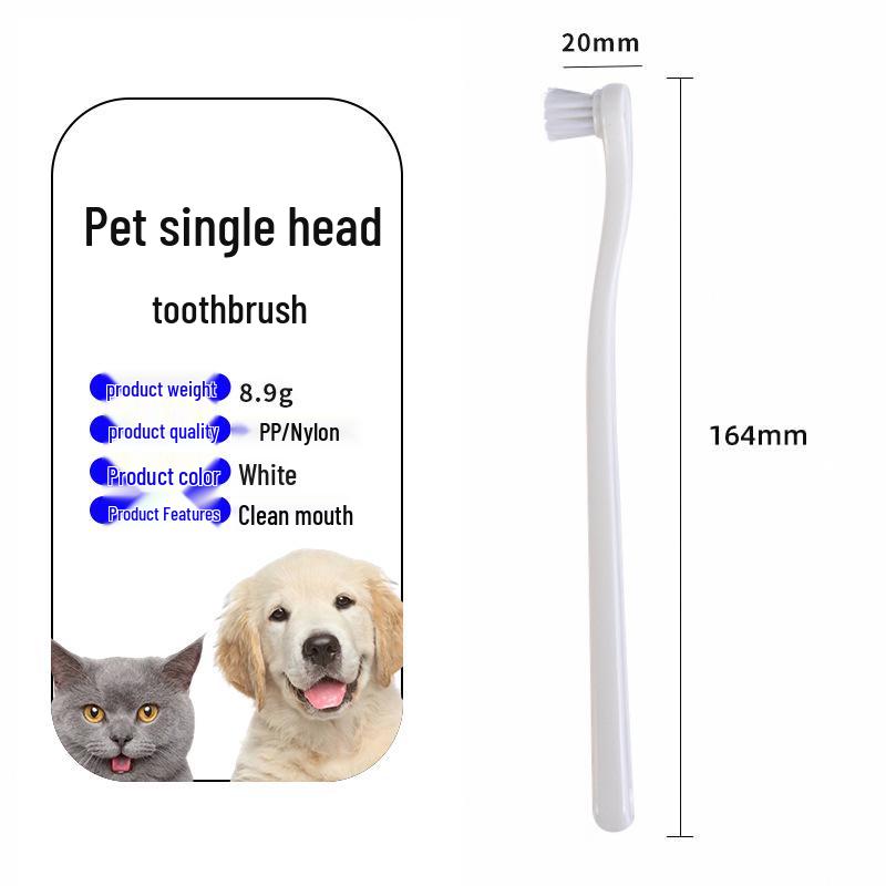 Round Head Soft Bristle Toothbrush for Cats & Dogs - Individually Packed for Oral Care & Fresh Breath