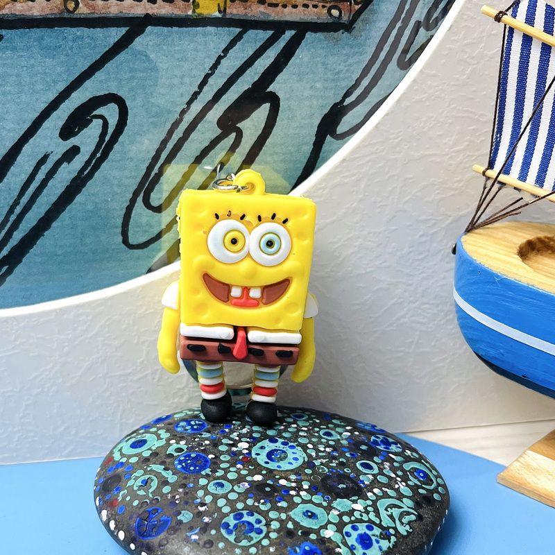 Spongebob Octopus Keychain Soft Rubber Cute Couple Bag Pendant Charm Creative