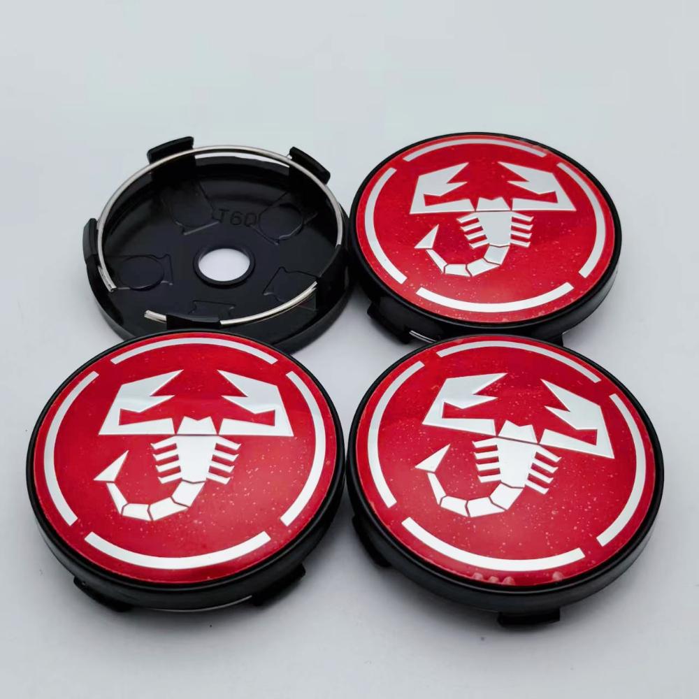 4pcs Scorpion Logo Emblem Badge Car Wheel Center Caps 60MM 56MM Car Wheels Hub Cap Rim Hubcaps Cover Replace Styling Accessories