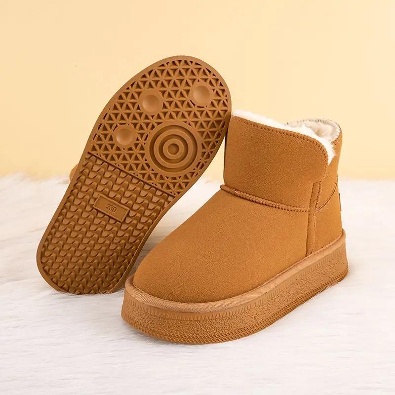 Woman Shoes Padded Snow Boots for Women Elegant With Medium Heels Plus Warm Winter Waterproof Non Slip Comfortable 2024 Novelty