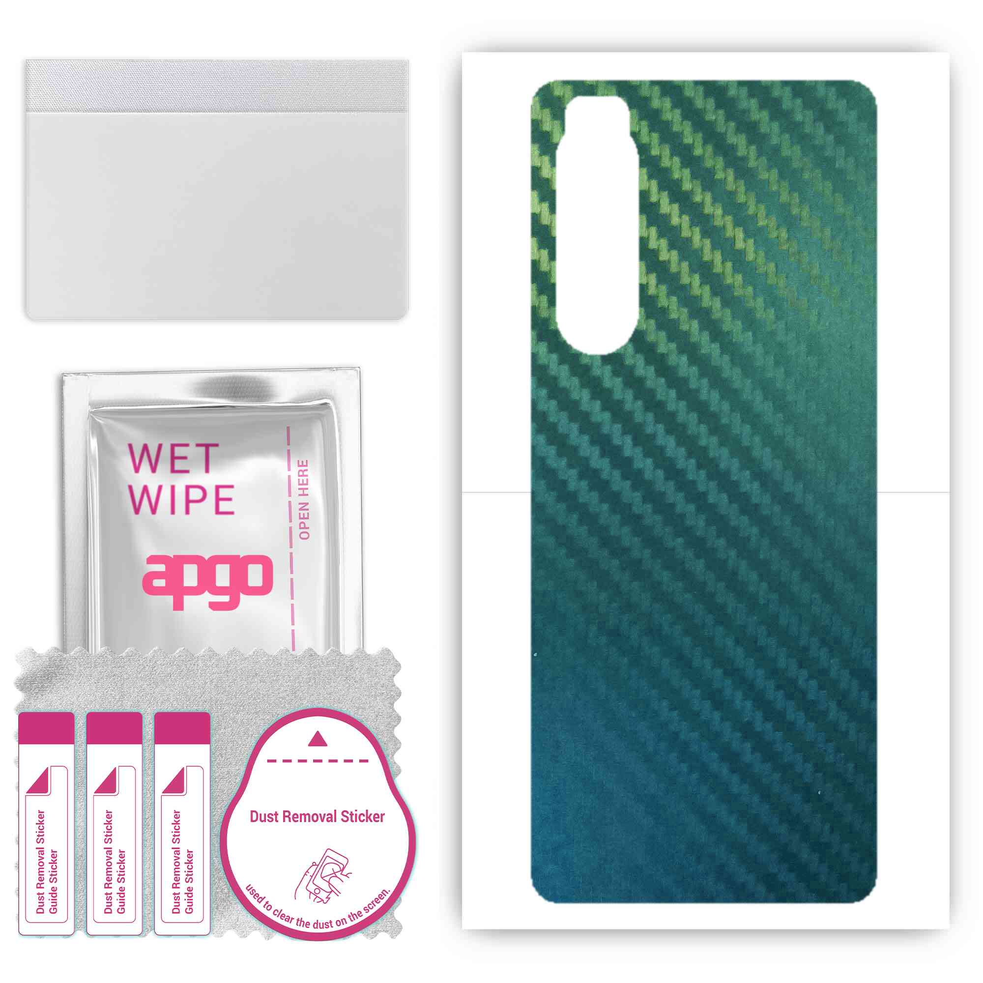 

apgo Захисна наклейка для задньої панелі, сумісна з Sony Xperia 5 III, Wrap Film, Foil, Vinyl - Pattern Carbon Chameleon CAKA1