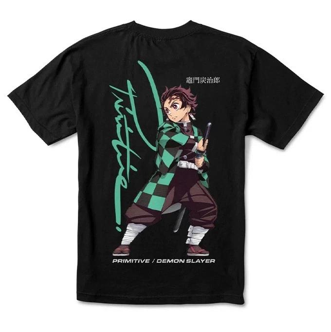Anime Demon Slayer Kimetsu No Yaiba Primitive Tanjiro Black TShirt S