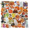 Outdoor Halloween Sticker 50 Pcs Stickers, Gothic Style Waterproof Spooky Pumpkin Reusable Decals Ghost Witch Bat Holiday Gifts for Kids Teens Adults