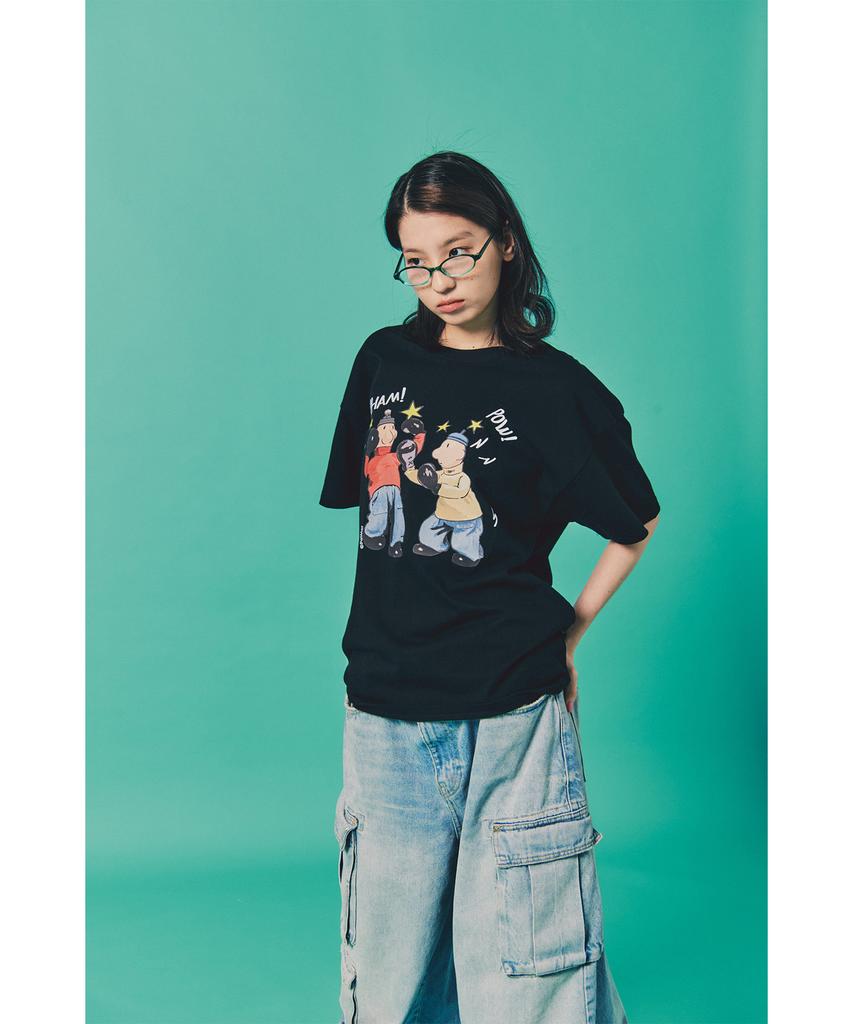 LAUGHER [Pat&Mat] Boxer T-Shirt - Black