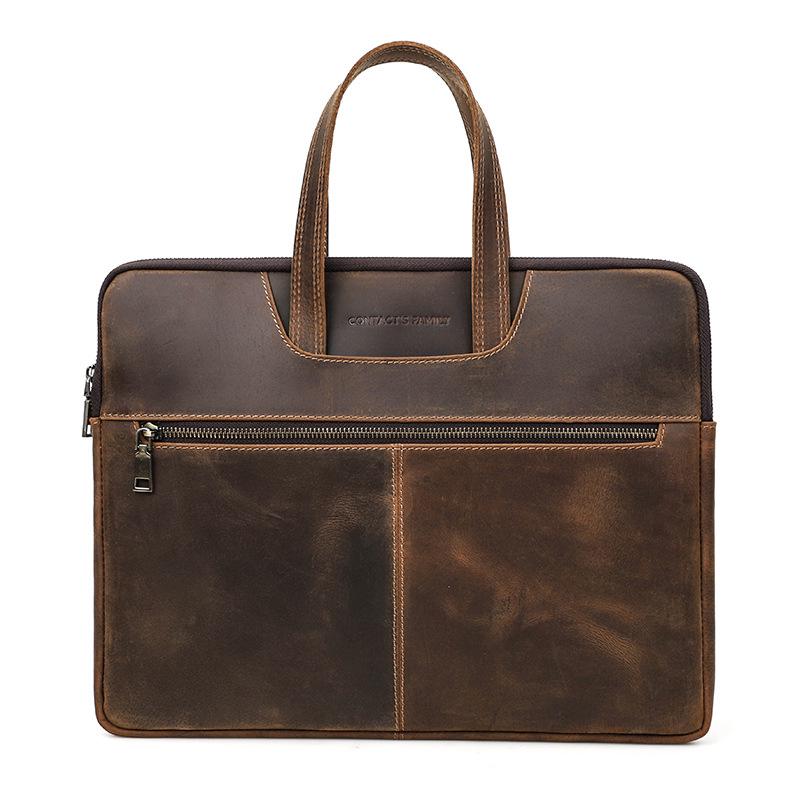 Apple MacBook Pro 15-inch Crazy Horse Leather Protective Zipper Case MacBook Pro 15-inch