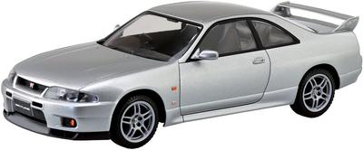 Aoshima Bunka Kyozai The Snap Kit Series Nissan R33 Skyline Sonic Silver Plastikmodell Co., Ltd.. (AOSHIMA) 1/32 GT-R Vorlackiert 15-D