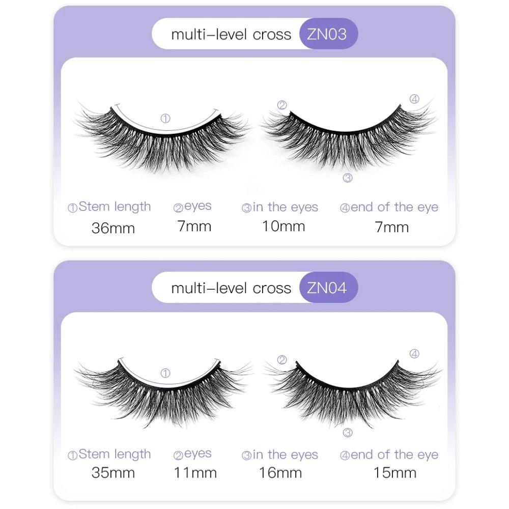 1/Pairs 3 Seconds To Wear 3D Mink Lashes Natural Faux Mink Eyelashes Self-adhesive False Eyelashes