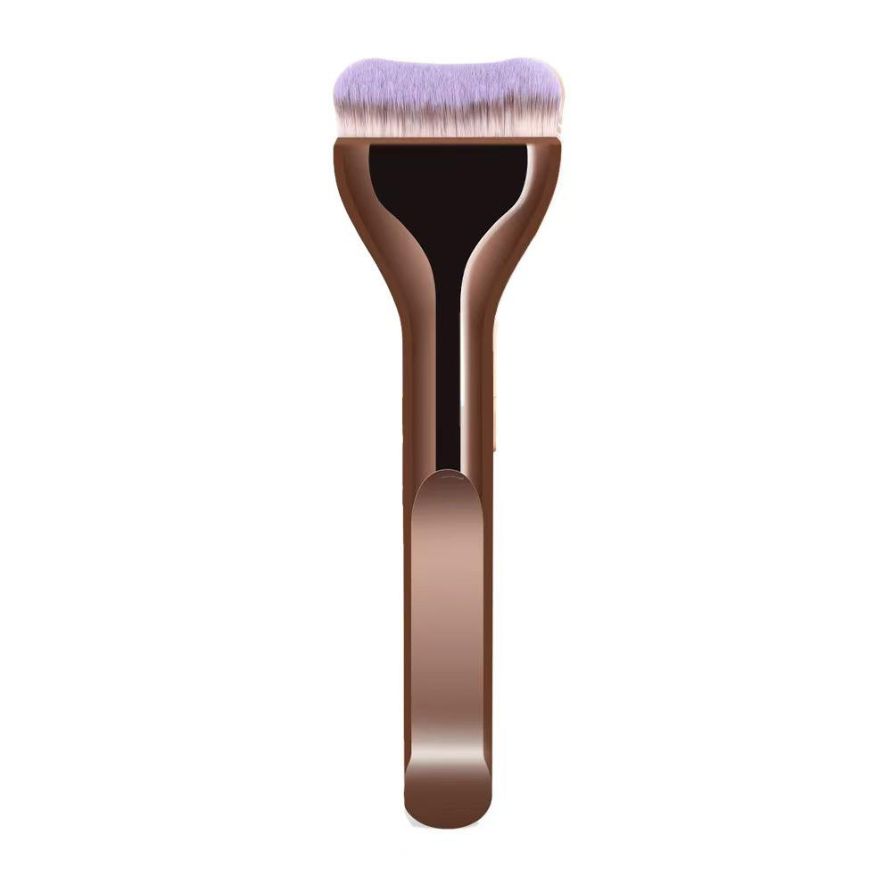 Ultra-thin Seamless Fan Brush: Tongue-Shaped Foundation & Concealer Makeup Tool