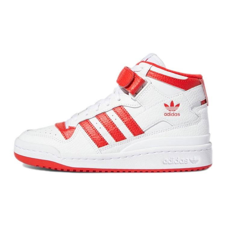 (GS) adidas Forum Mid J  White Vivid Red  Kids  GY8363 EU 35⅔