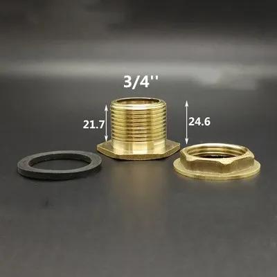 Various 1/2" 3/4" 1" BSP Male Brass Water Tank Bulkhead Pipe Fitting Connector Coupler Adapter Home Garden Hole Drainer