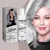 Spray de Cor para Cabelo Cinza Prateado Permanente Tinta para Cabelo Cinza Vovó Unissex Estilo Punk Fashionable Fumê Coloração Rápida Spray para Cabelo 30ml
