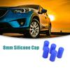 ACROPIX Intake Vacuum Hose Tube End Stopper Silicone Blanking Cap 8mm Blue 5pcs