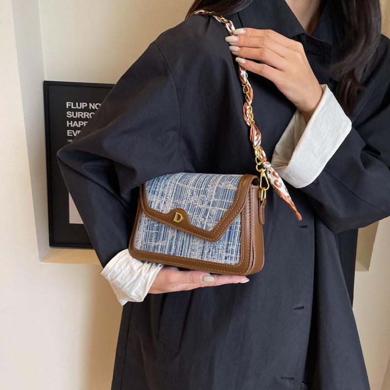 Autumn and Winter New Women's Bags Fashionable Versatile Chain Small Square Bag Single Shoulder Oblique Span Women's Bag