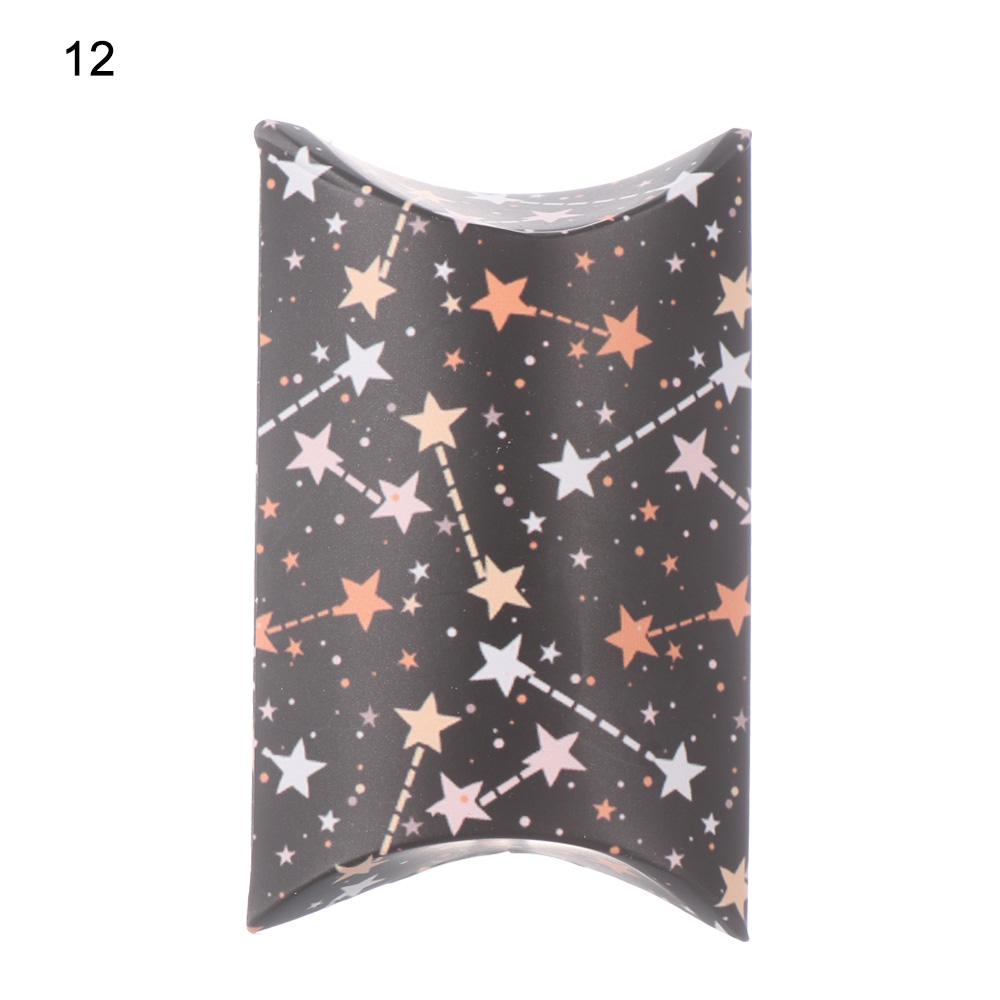 10PCS Mini Kraft Paper Candy Box Present Pouch Gifts Packaging Bag Pillow Shape Boxes Birthday Wedding Decoration Party Supplies
