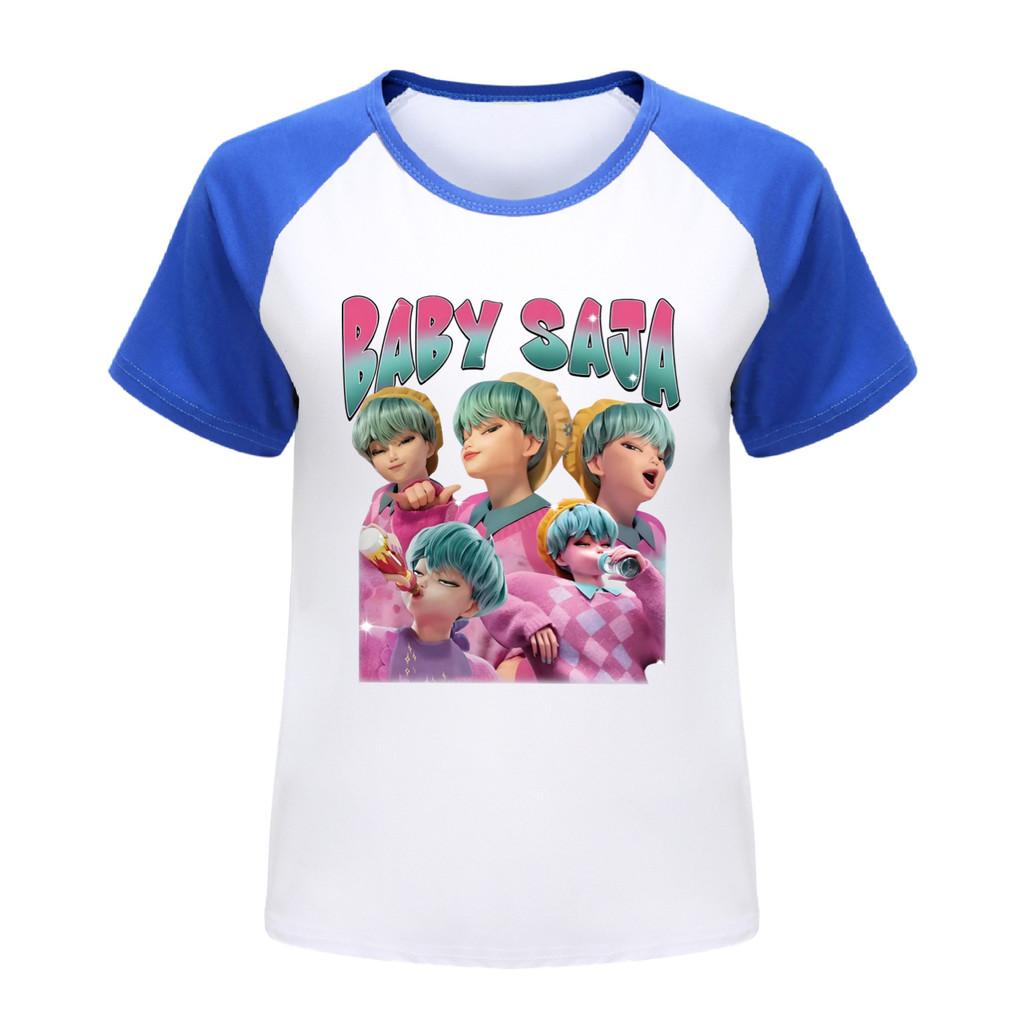4879 Kids Boys Girls Sajaboys Raglan Sleeves T-Shirt 100cm синий