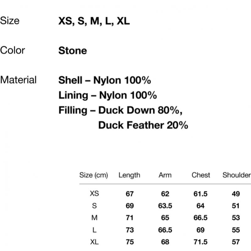 ThIs Is Never ThaT PerTex Overdyed T Down jackeT sTone