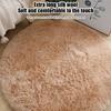 Non Slip Round Carpet Thickened Foot Mat Furry Carpet  For Living Room Home Decor Bedroom