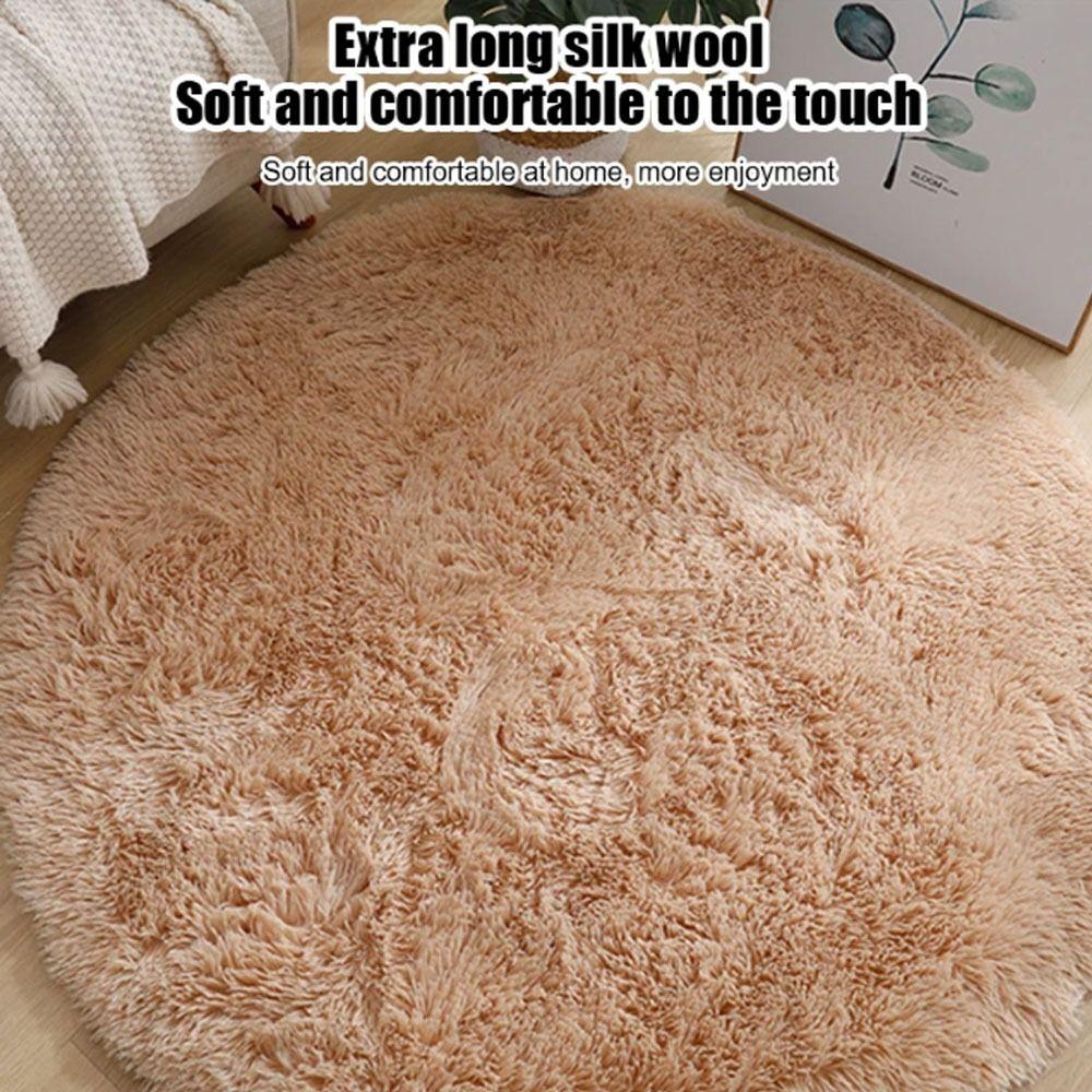 Soft Plush Round Carpet Non Slip Furry Carpet Living Room Rugs For Living Room Home Decor Bedroom