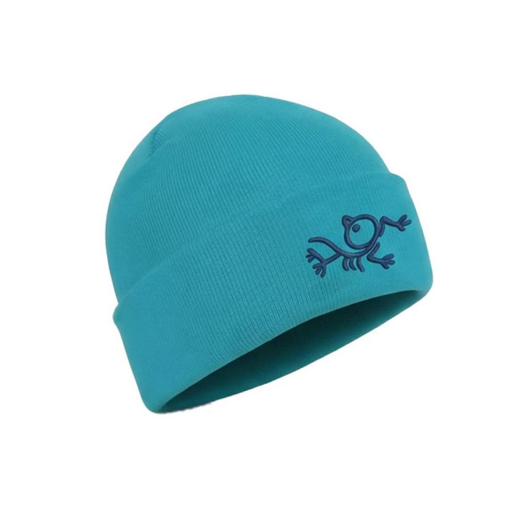 Fashionable Knitted Hat With Windproof Design For Fall And Winter Wear синий