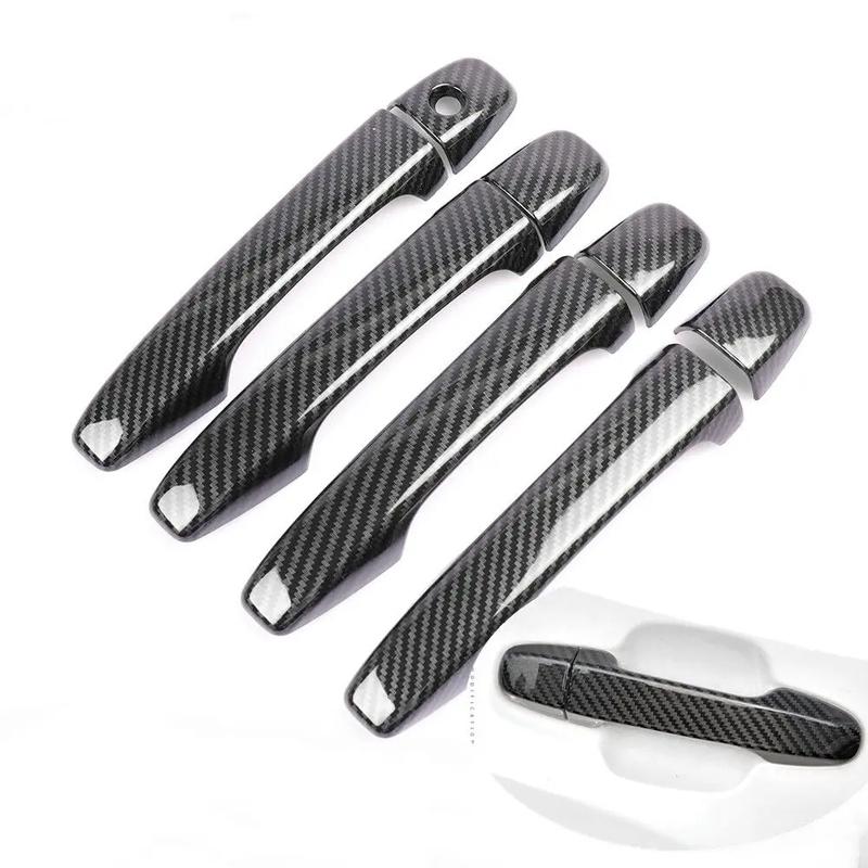 For Subaru Impreza 2012 2013 2014 2015 2016 2017 2018 ABS Carbon Fiber Glossy Black Door Handle Cover Trims Car Accessories