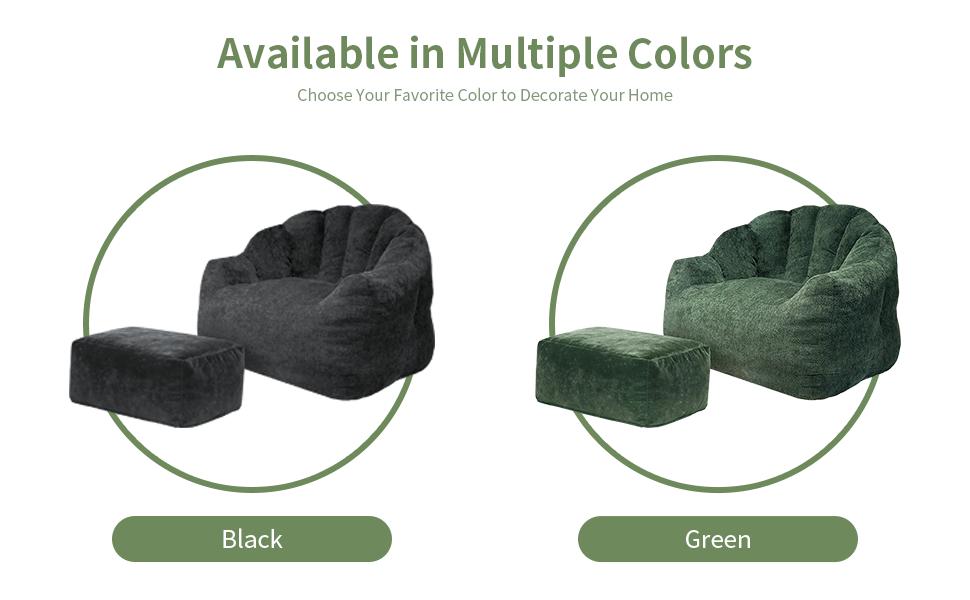 Bear Paw Single Sofa with Ottoman– Elevate Your Relaxation Space