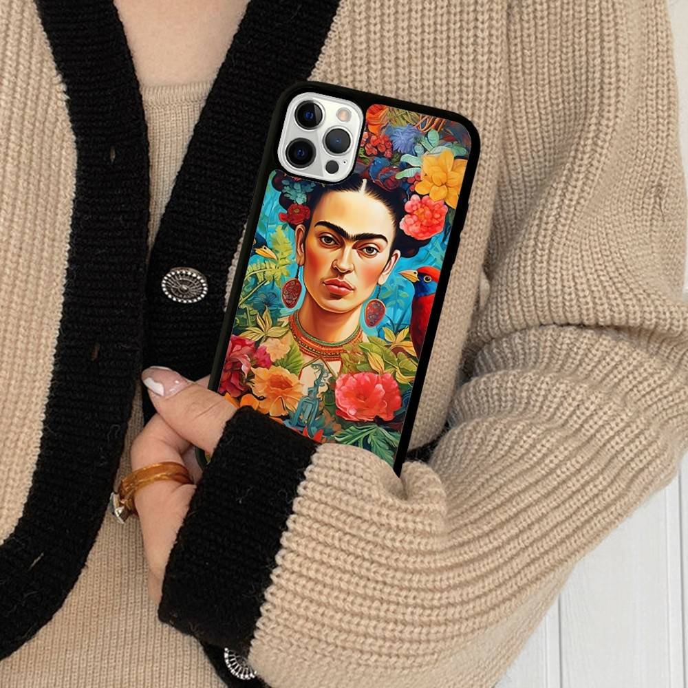 Fashion F-Frida K-KahlosS Phone Case For Iphone 11 12 13 14 15 Pro Max 17 16 Plus Hard PC+TPU Back Cover